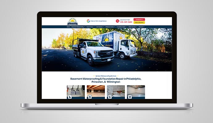 Jamison Basement Waterproofing website preview